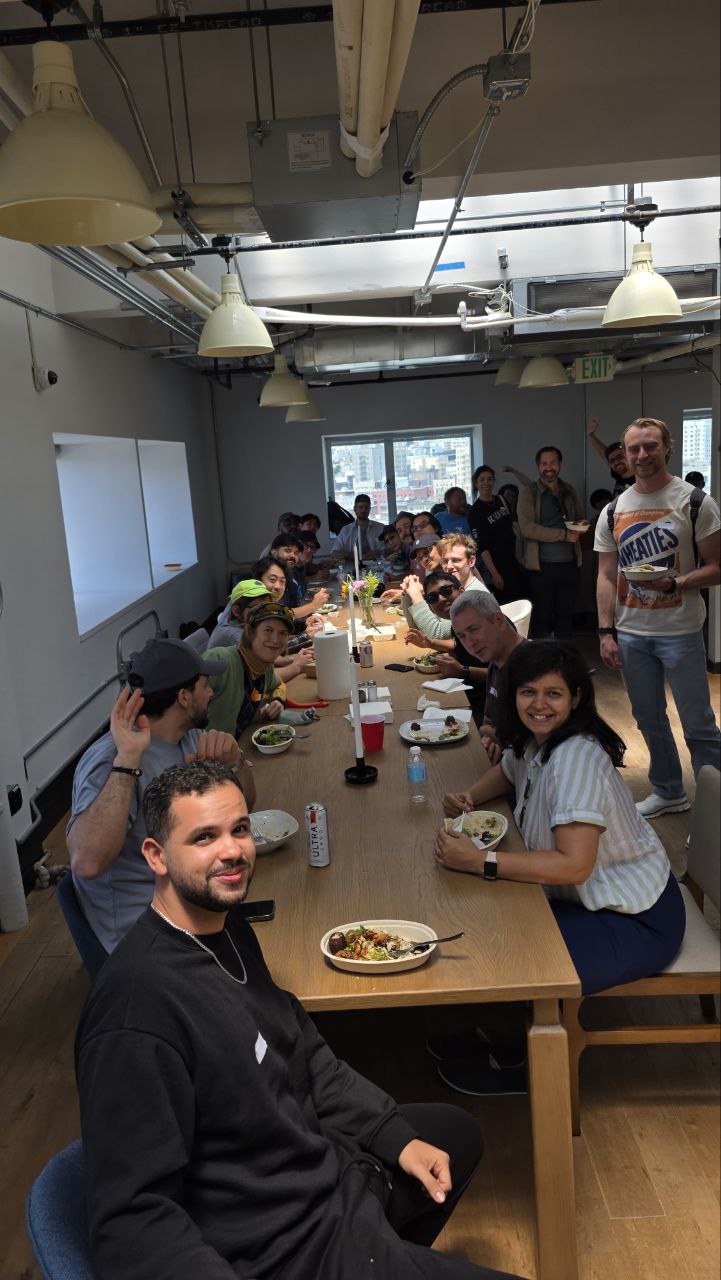 Community dining together