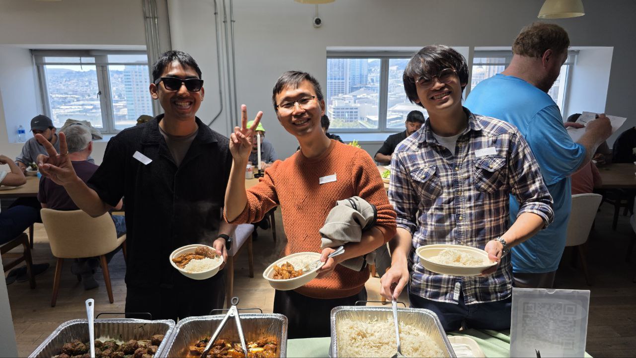 Happy lunch participants